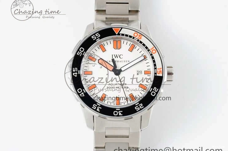 MIROTIME 0319 BestValue Aquatimer Automatic SS RSF 1:1 Best Edition White Orange Dial on SS Bracelet A 7072